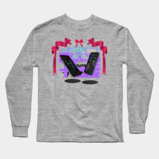 A Digital Kiss Under the Mistletoe Long Sleeve T-Shirt